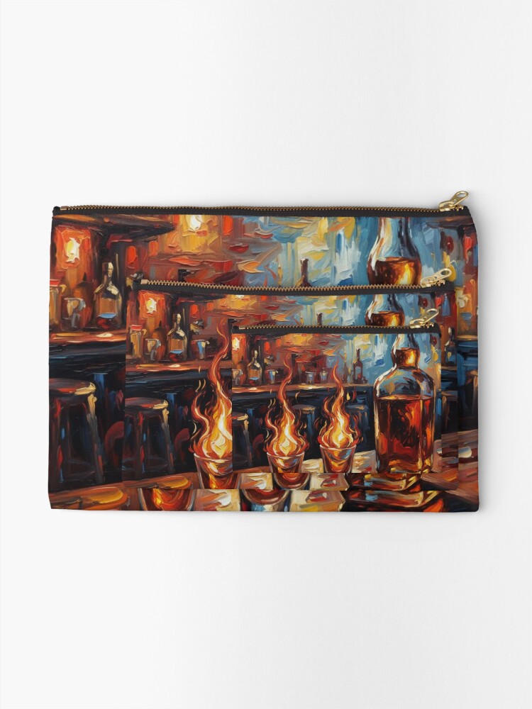 Fire & Whiskey Zipper Pouch