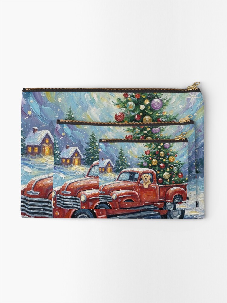 A Snowy Christmas Delivery Zip Pouch