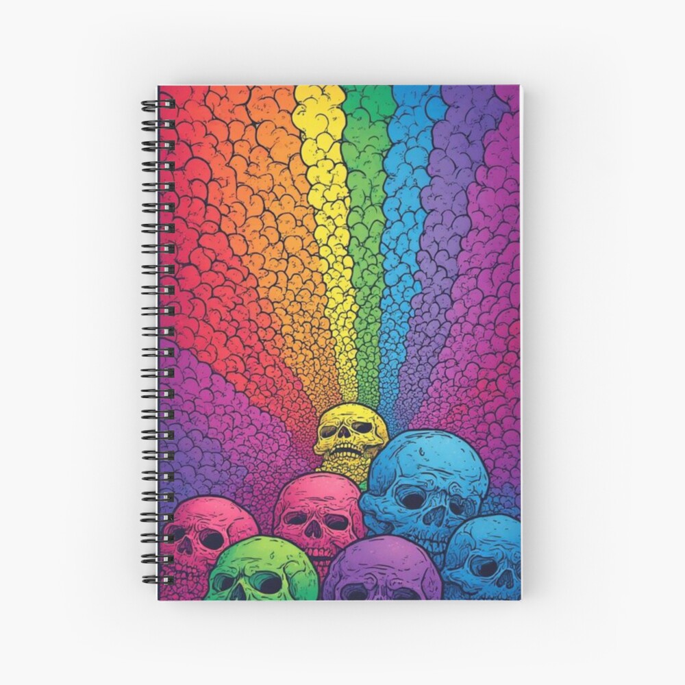 Skull Spectrum Spiral Notebook / Hardcover Journal