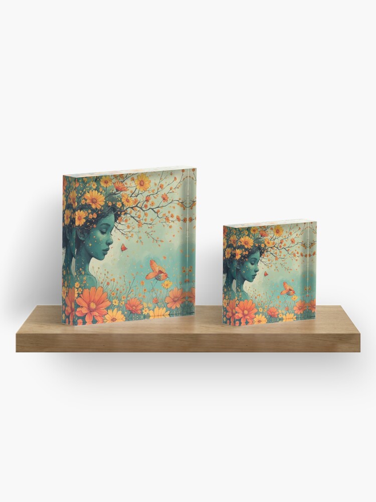 Floral Dream Acrylic Block