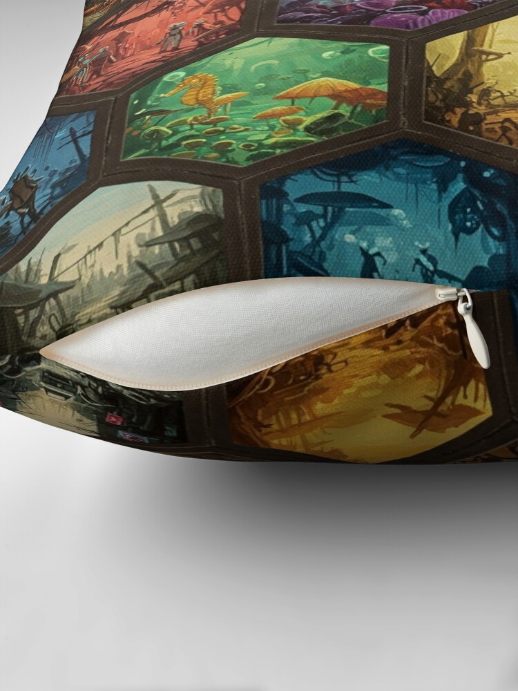 Honeycomb of Worlds Throw Pillow