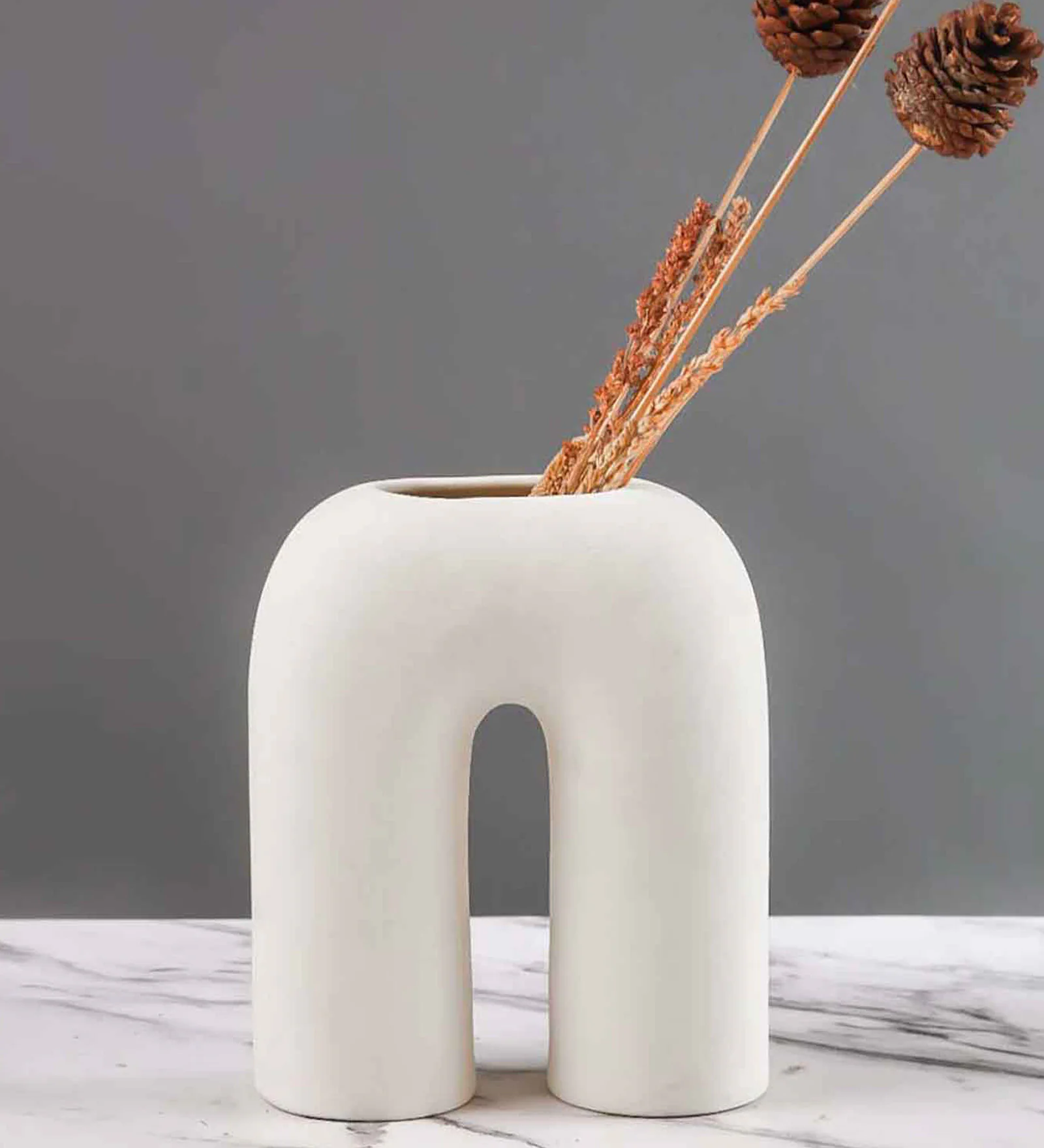 White Ceramic Marino Table Vases