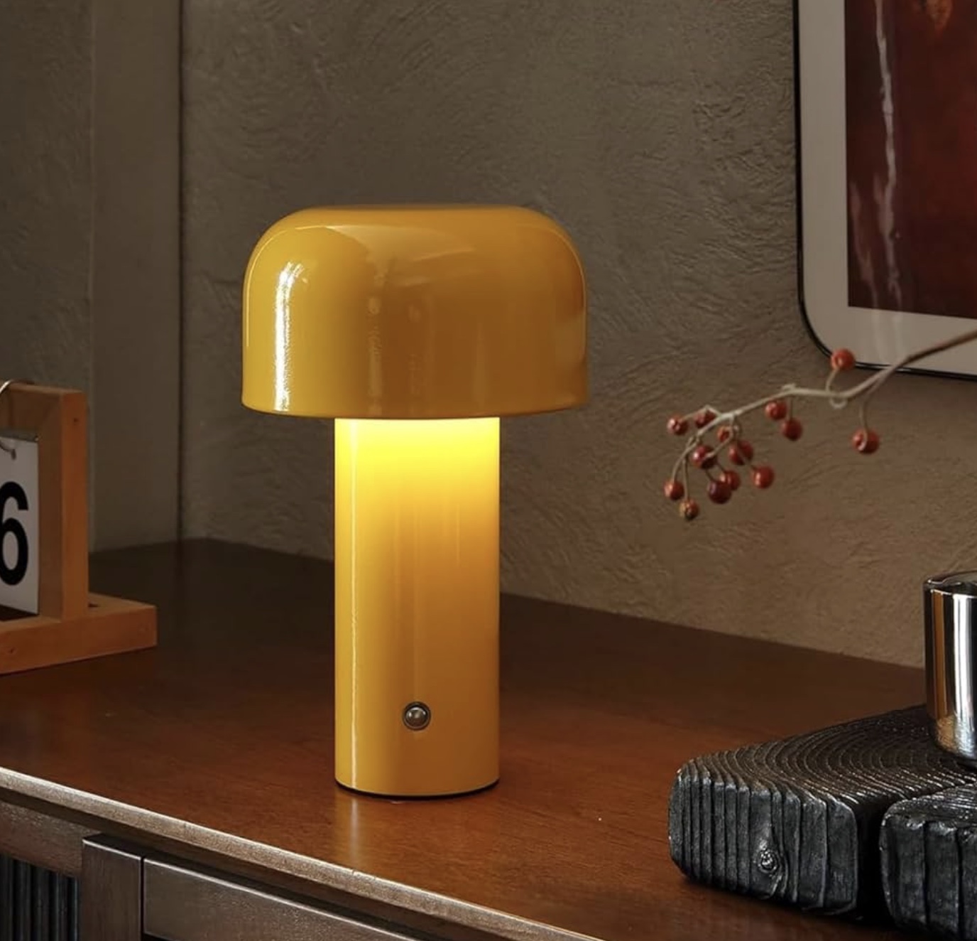 Yellow Mushroom Lamp