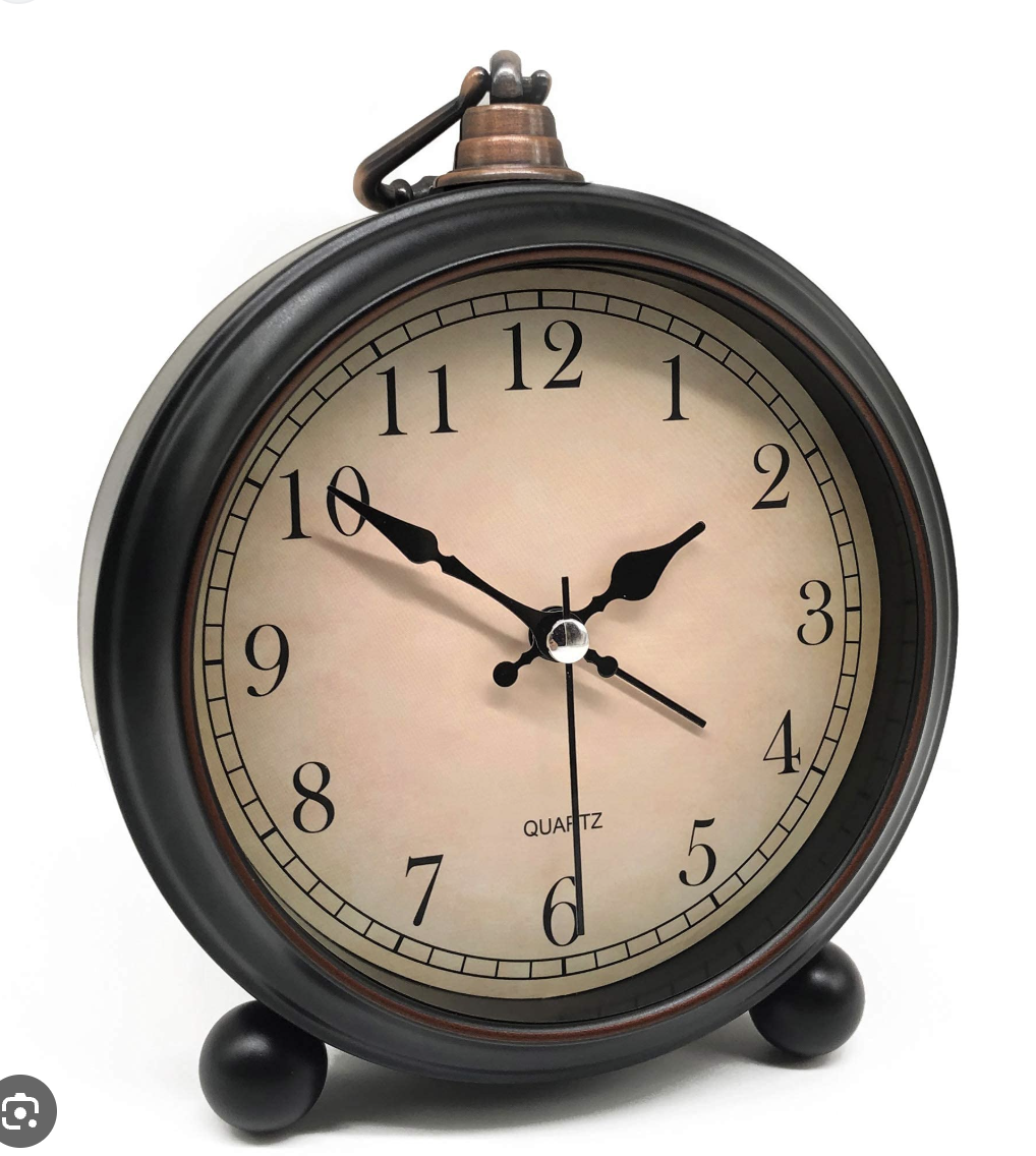 Vintage Black Table Clock