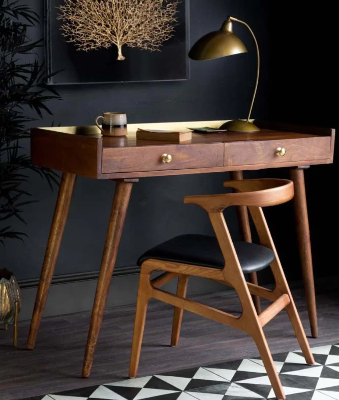 Modern Wooden Desk and Chair Set