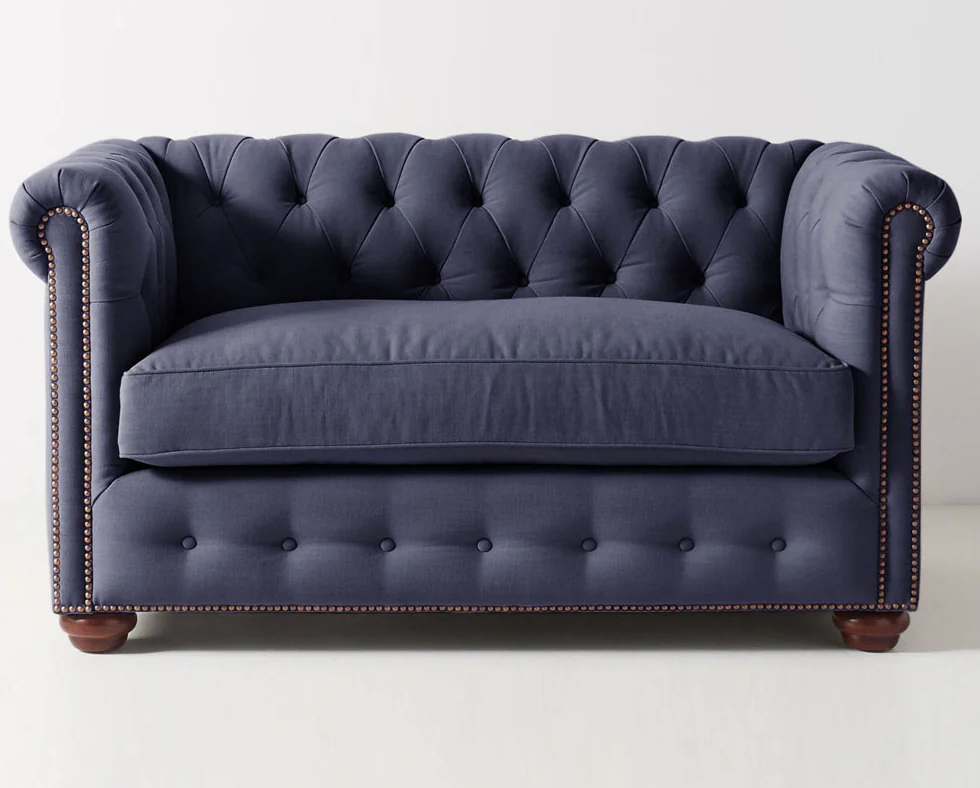 Navy Chesterfield Sofa