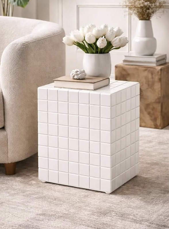 Modern Ceramic Tile Side Table