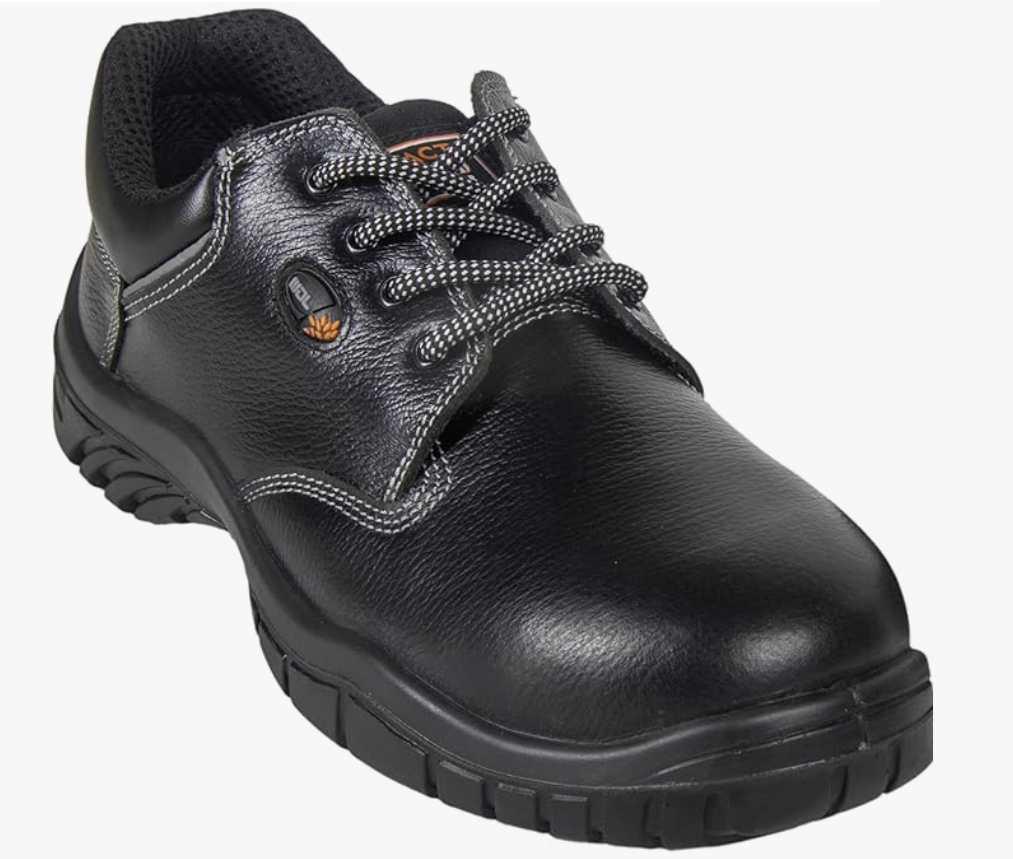 Woodland Tango Leather Safety Shoes for Men |  Black