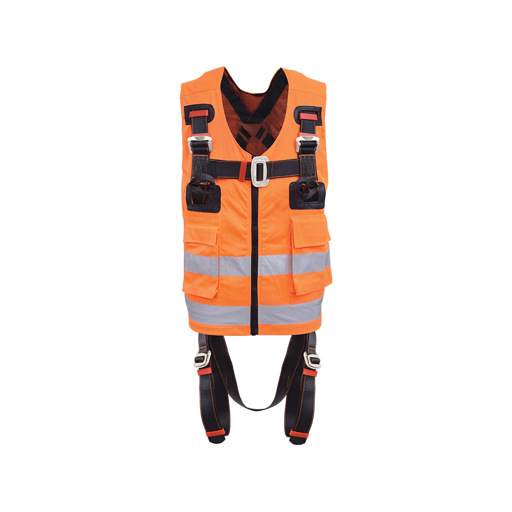 Vest Harness (Reflective Orange) with 3 Adjustment & 2 Attachment Points