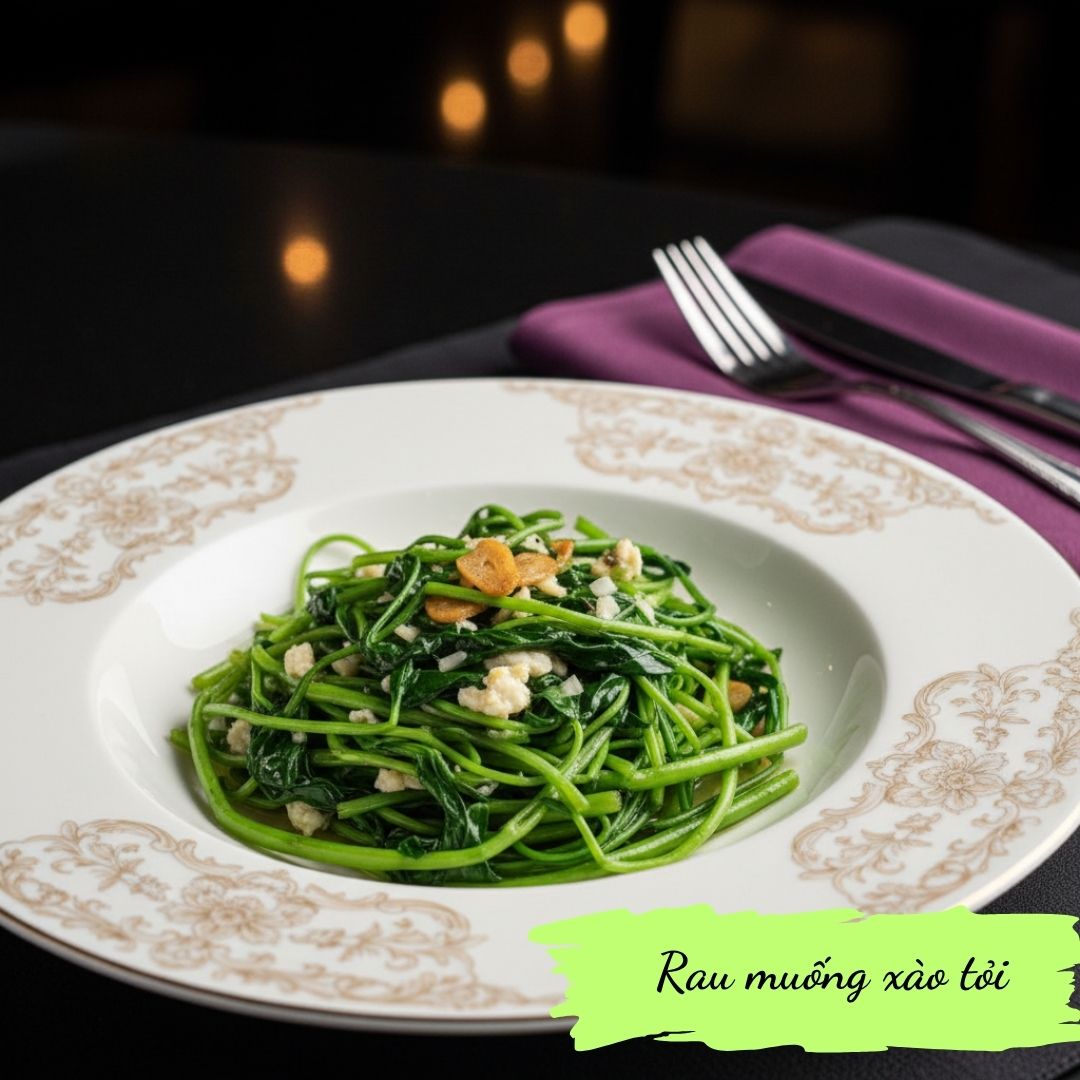 Fried Water Spinach with Garlic