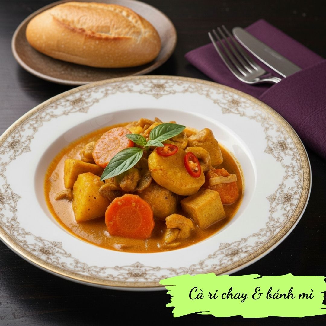 Vegan Thai Curry and bread