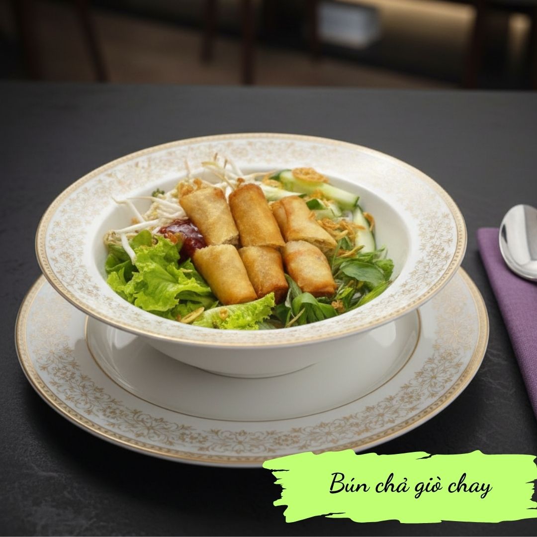 Vermicelli salad & spring rolls 