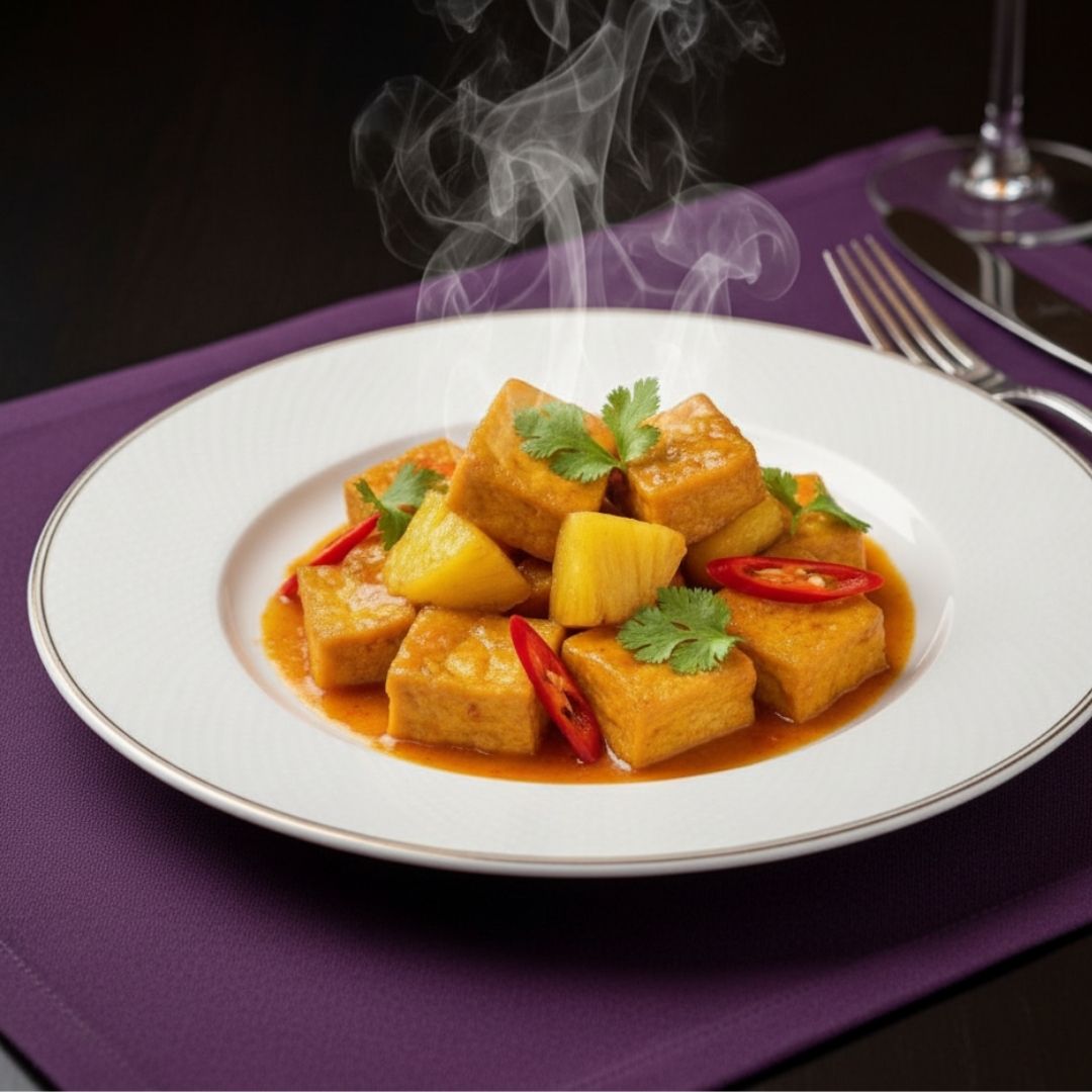 Braised Tofu with Pineapple