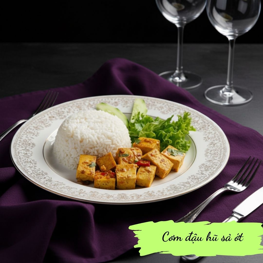Rice & Braised Lemongrass Chili Tofu