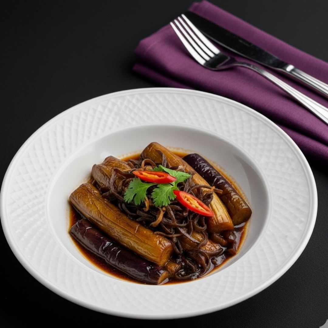 Braised Eggplant with Wood Ear Mushrooms