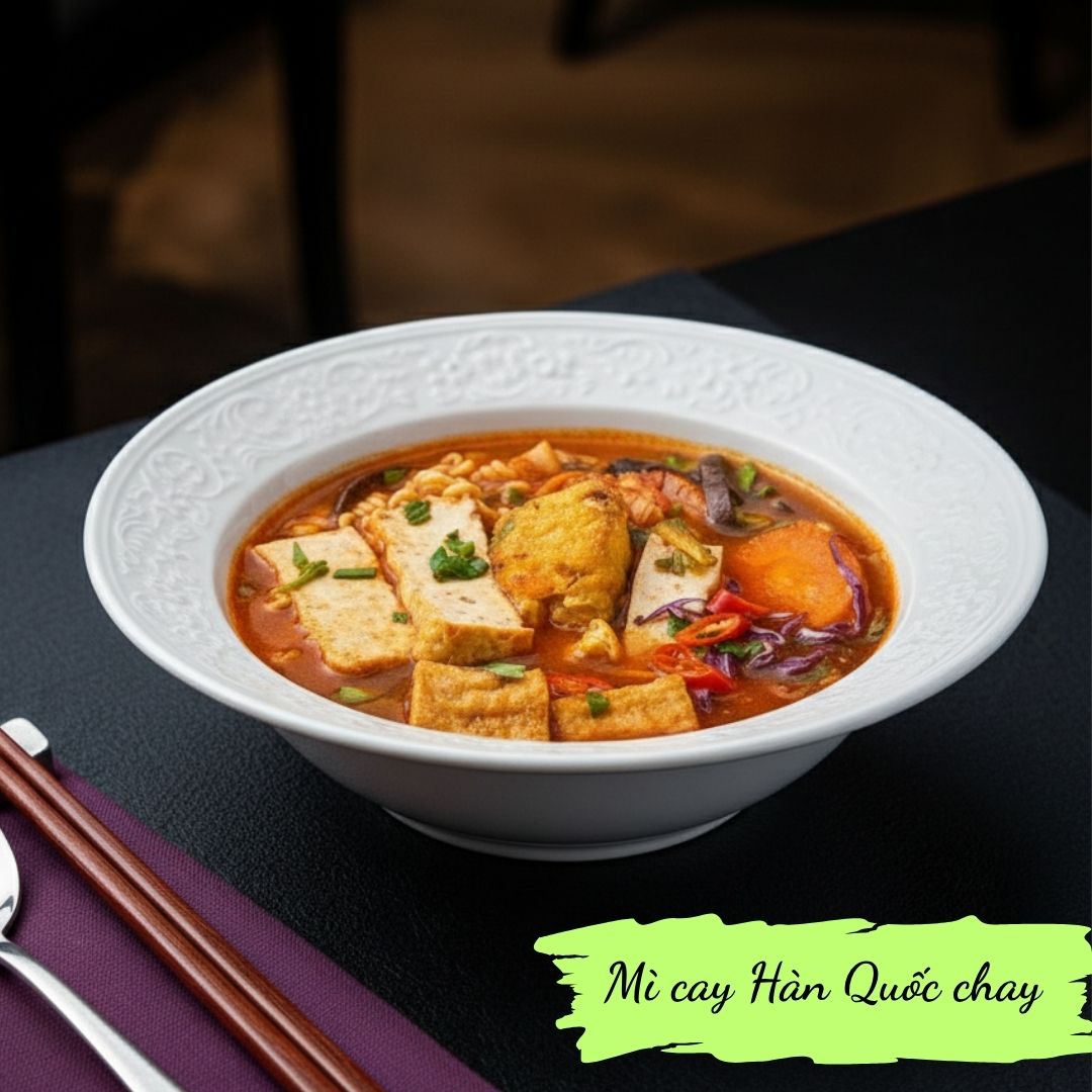 Korean spicy noodle soup