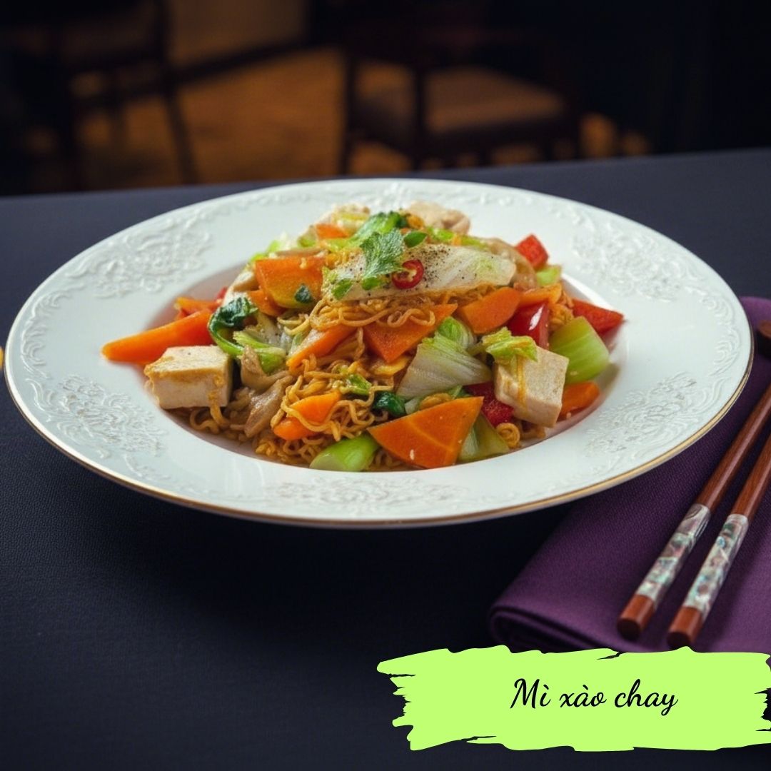 Stir-fried noodle with mixed veggies 