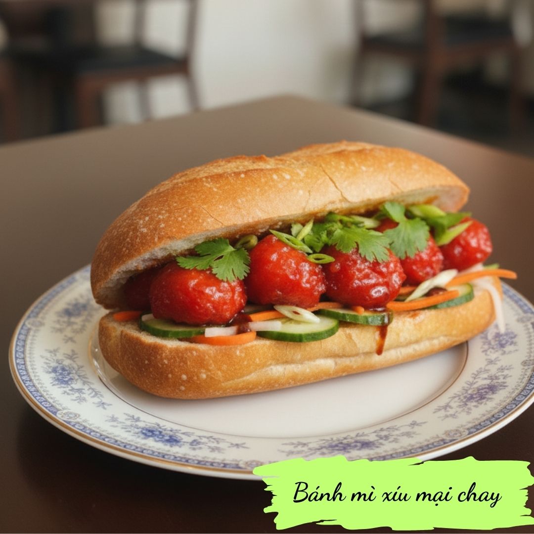 Vegetarian Xiu Mai Banh Mi