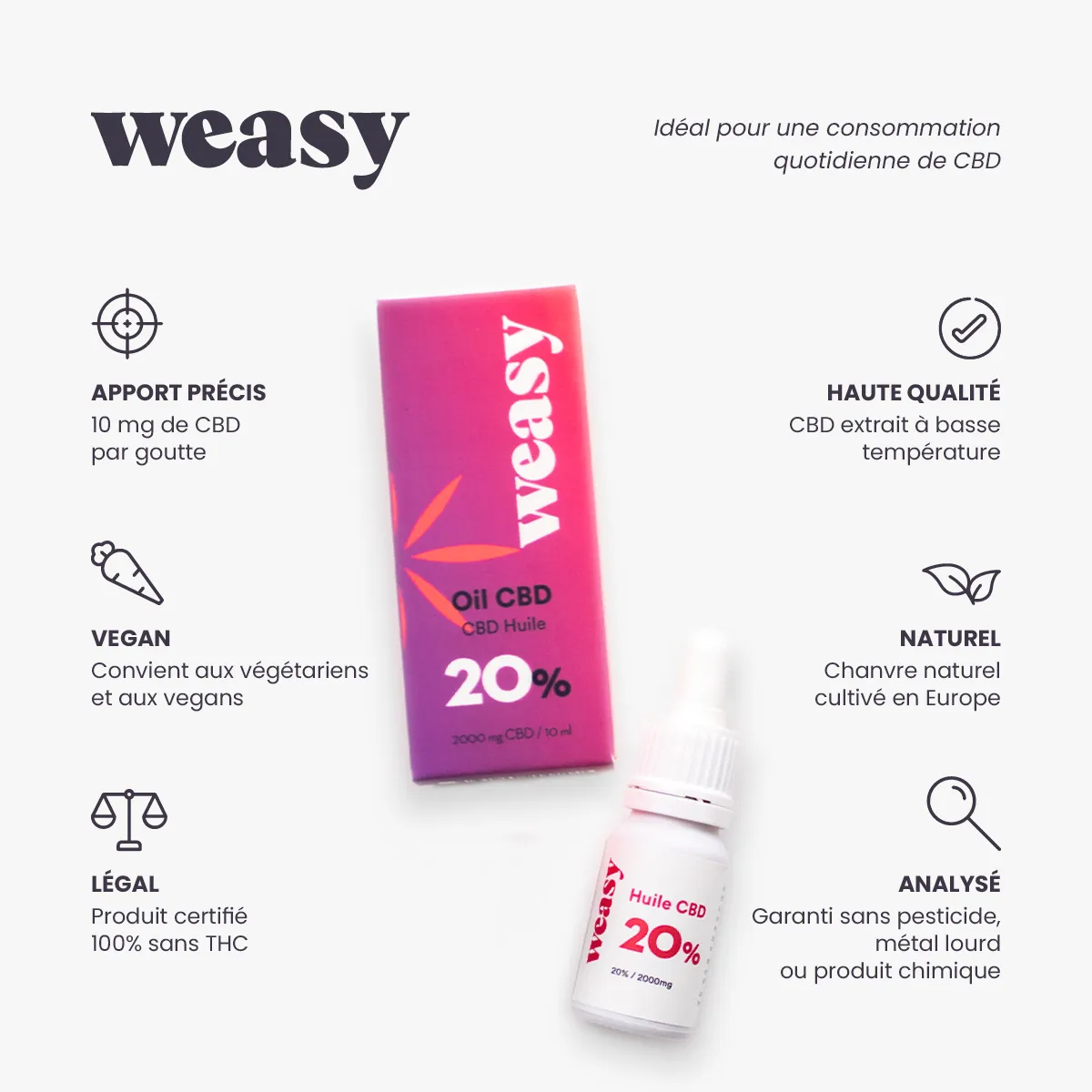 Weasy - Huile de CBD 