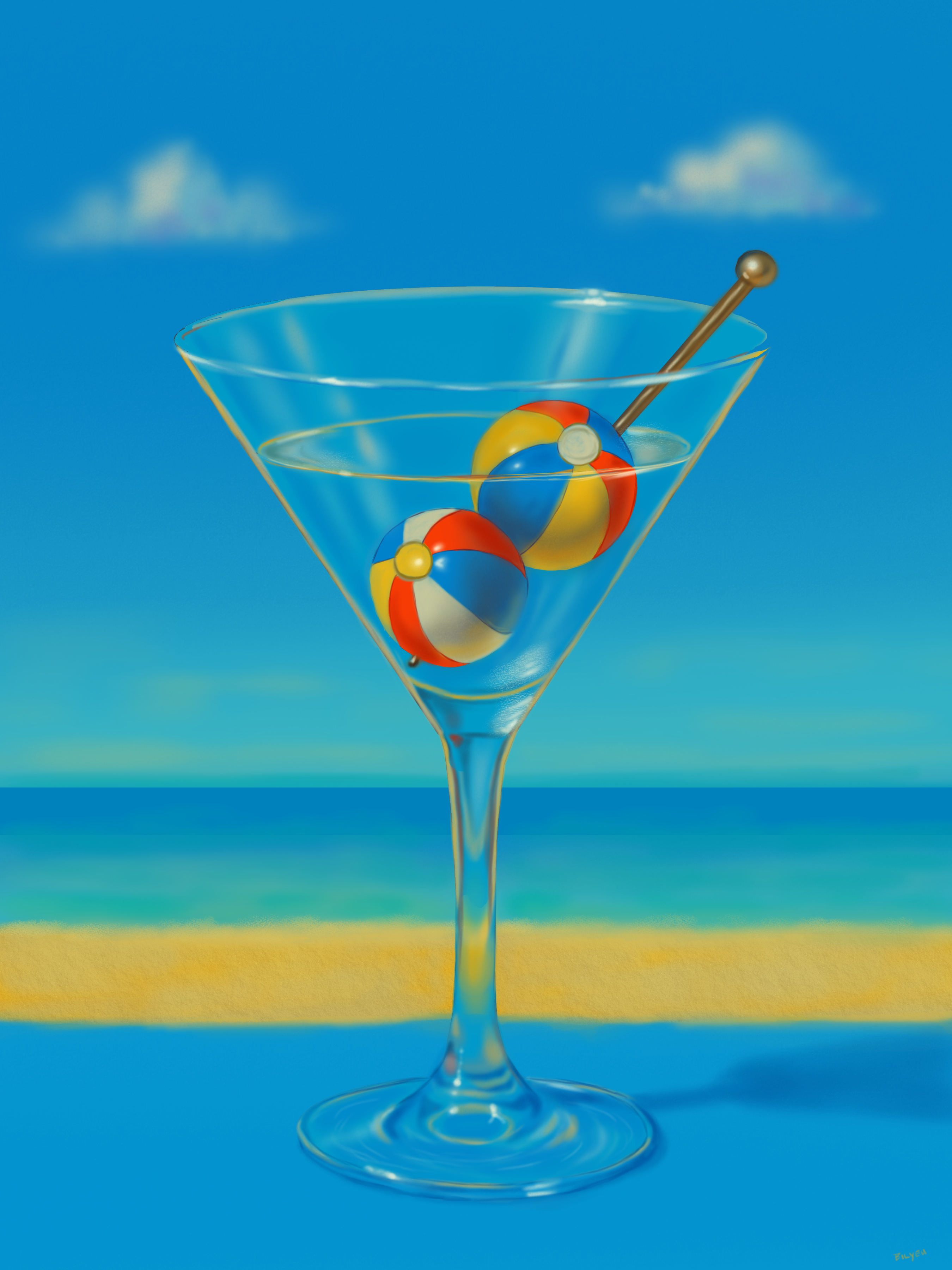 Martini with a Twist - Canvas Print