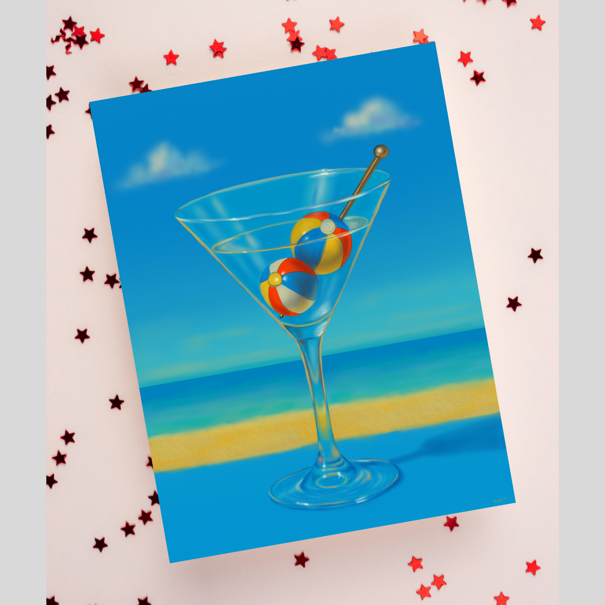 Martini with a Twist - Greeting Cards (Set of 10)