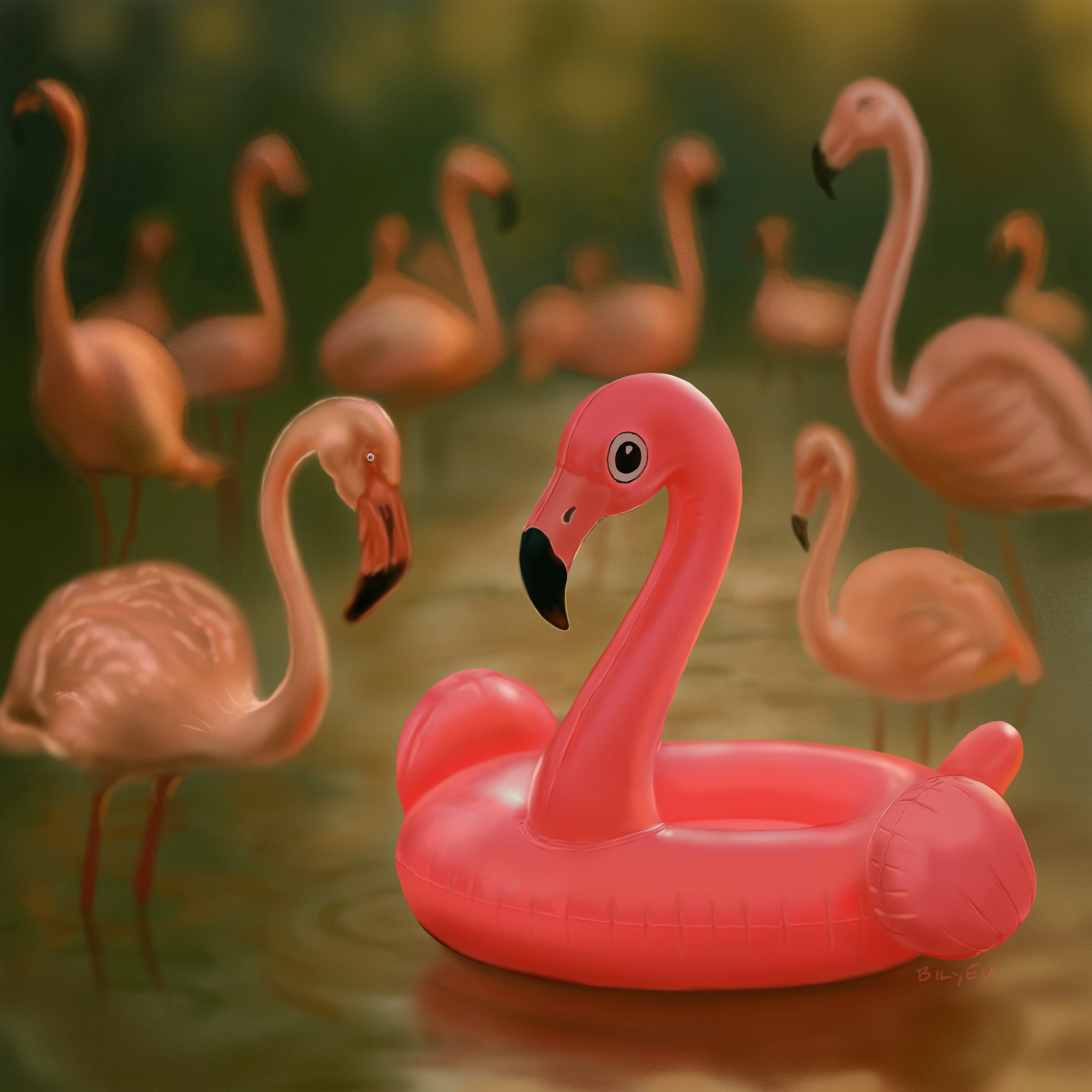 Faux-mingo - Fine Art Paper Print