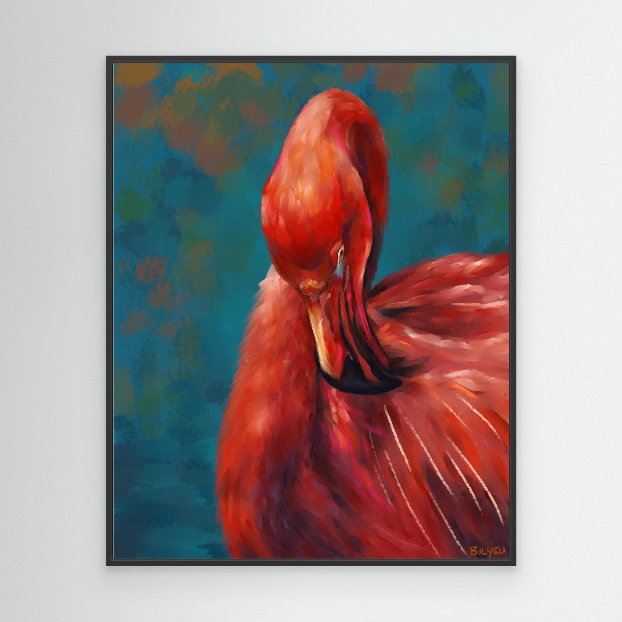 Flamingo at Rest - Canvas Print