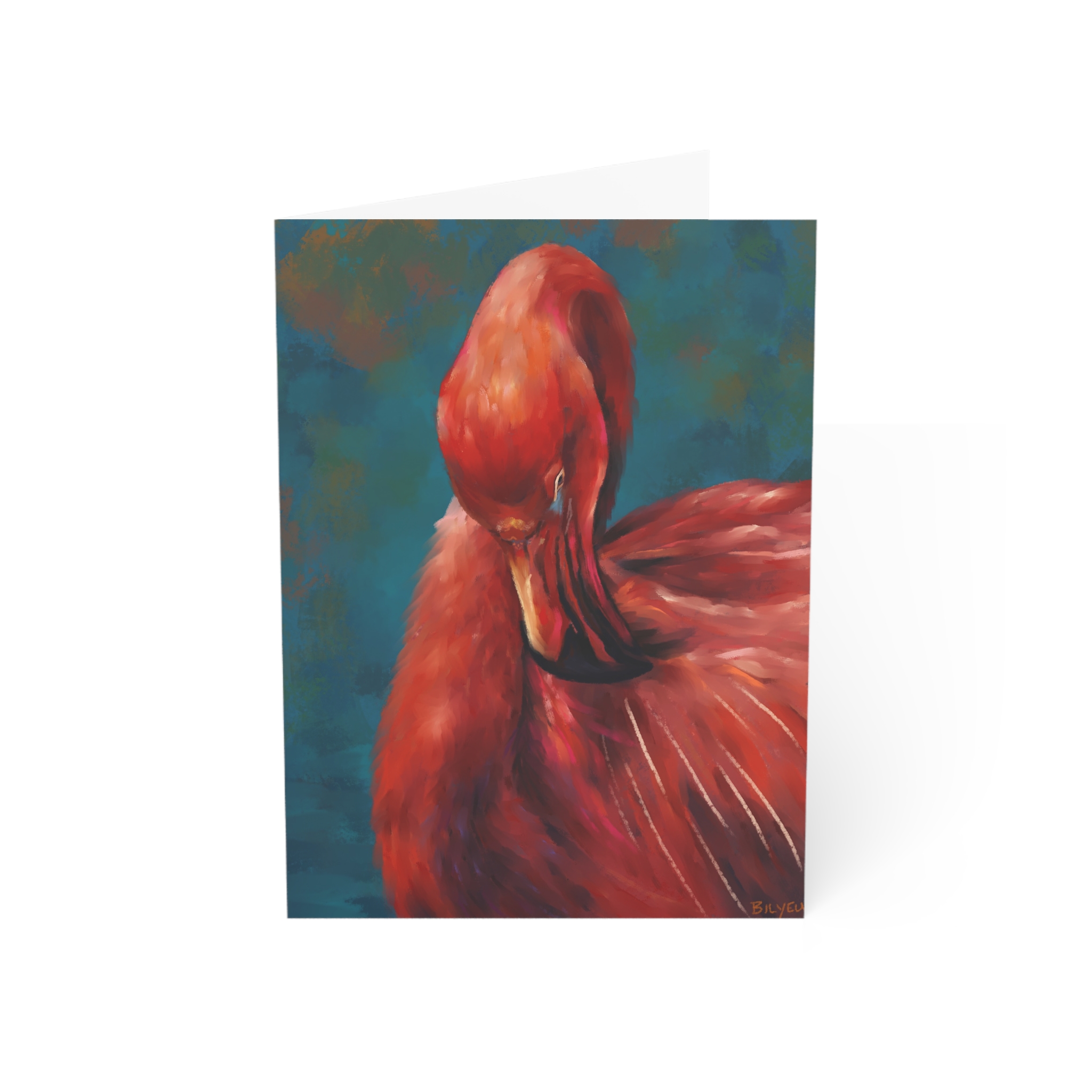 Flamingo at Rest - Greeting Cards (Set of 10)