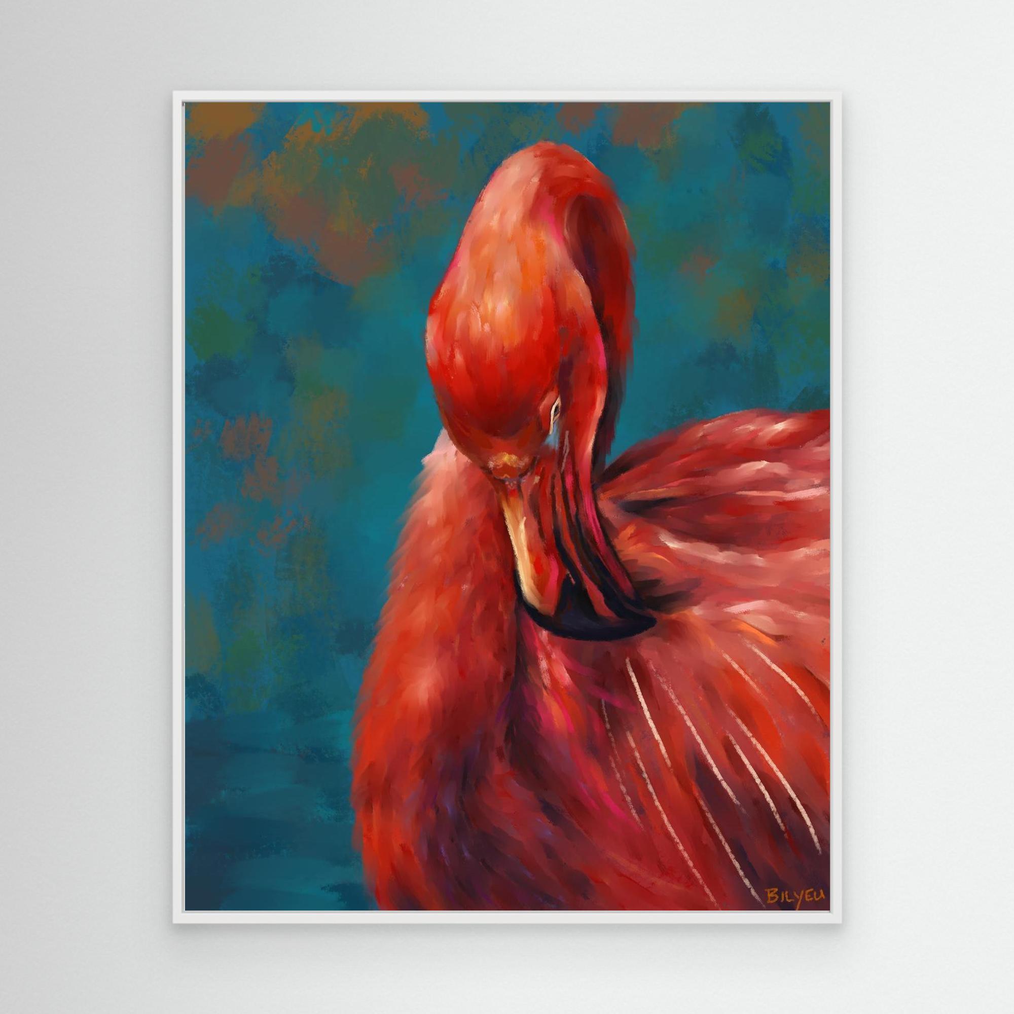 Flamingo at Rest - Fine Art Paper Print