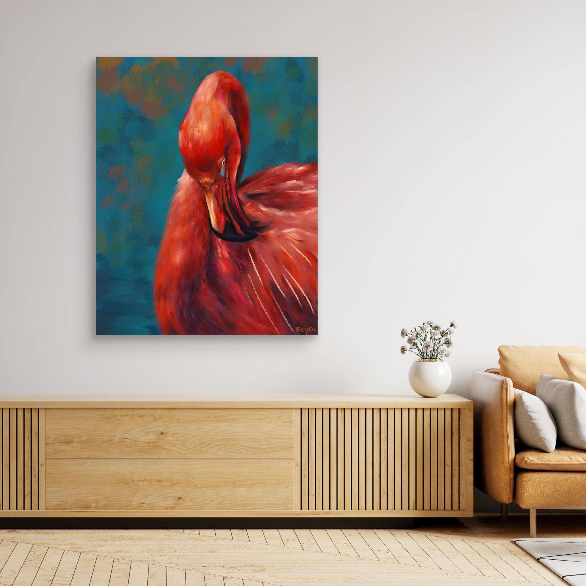 Flamingo at Rest - Fine Art Paper Print