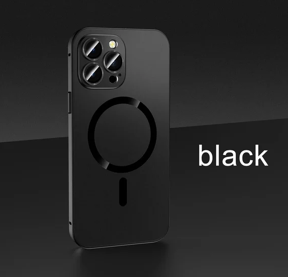 Full Metal Alloy Case for iPhone 12 to 14 Pro Max with MagSafe, border and back