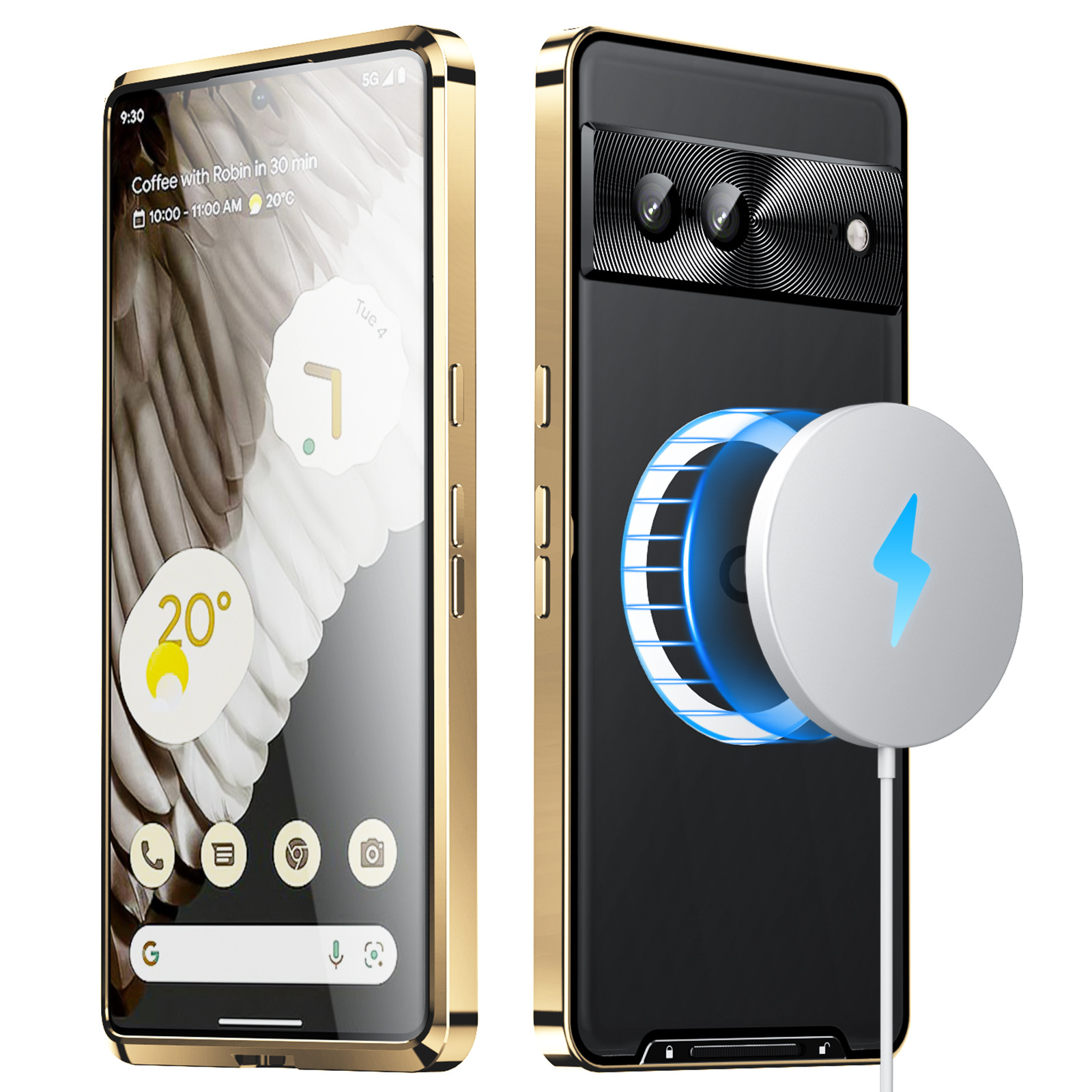 Metallic case border for Pixel 7-9 Pro XL