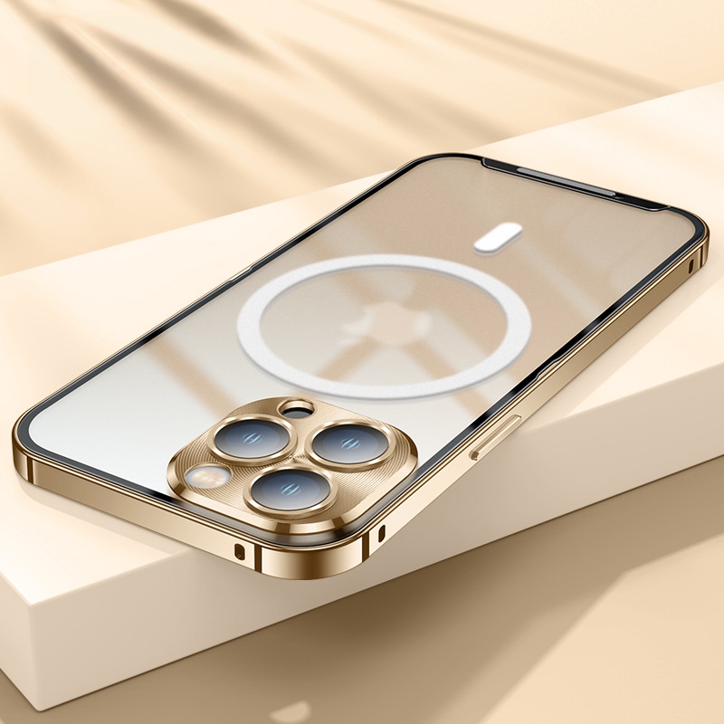 Metallic case for iPhone 12 to 16 Pro Max