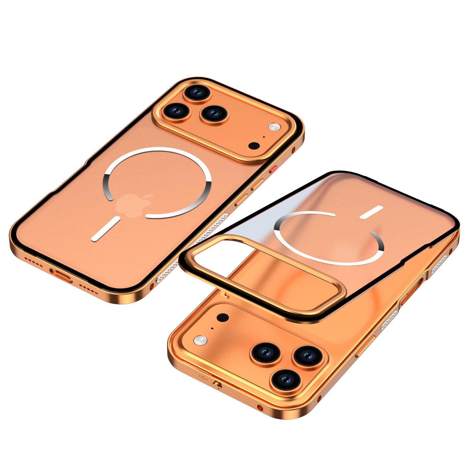 Metallic frame alloy case for 17 Pro Max series compatible with MagSafe charging