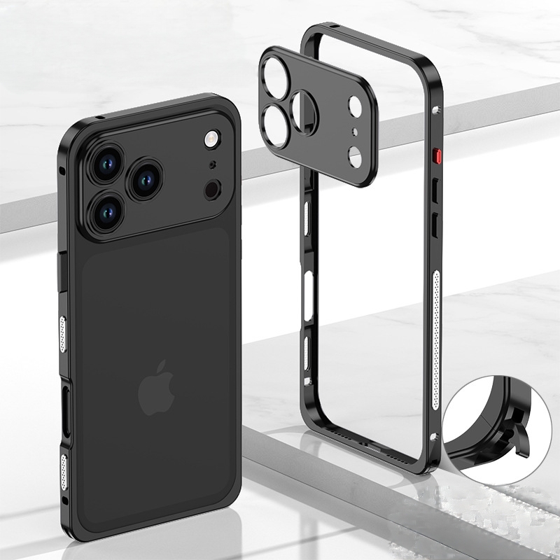 Metallic case iPhone 17 Pro Max design for iPhone 12 to 17 Pro Max