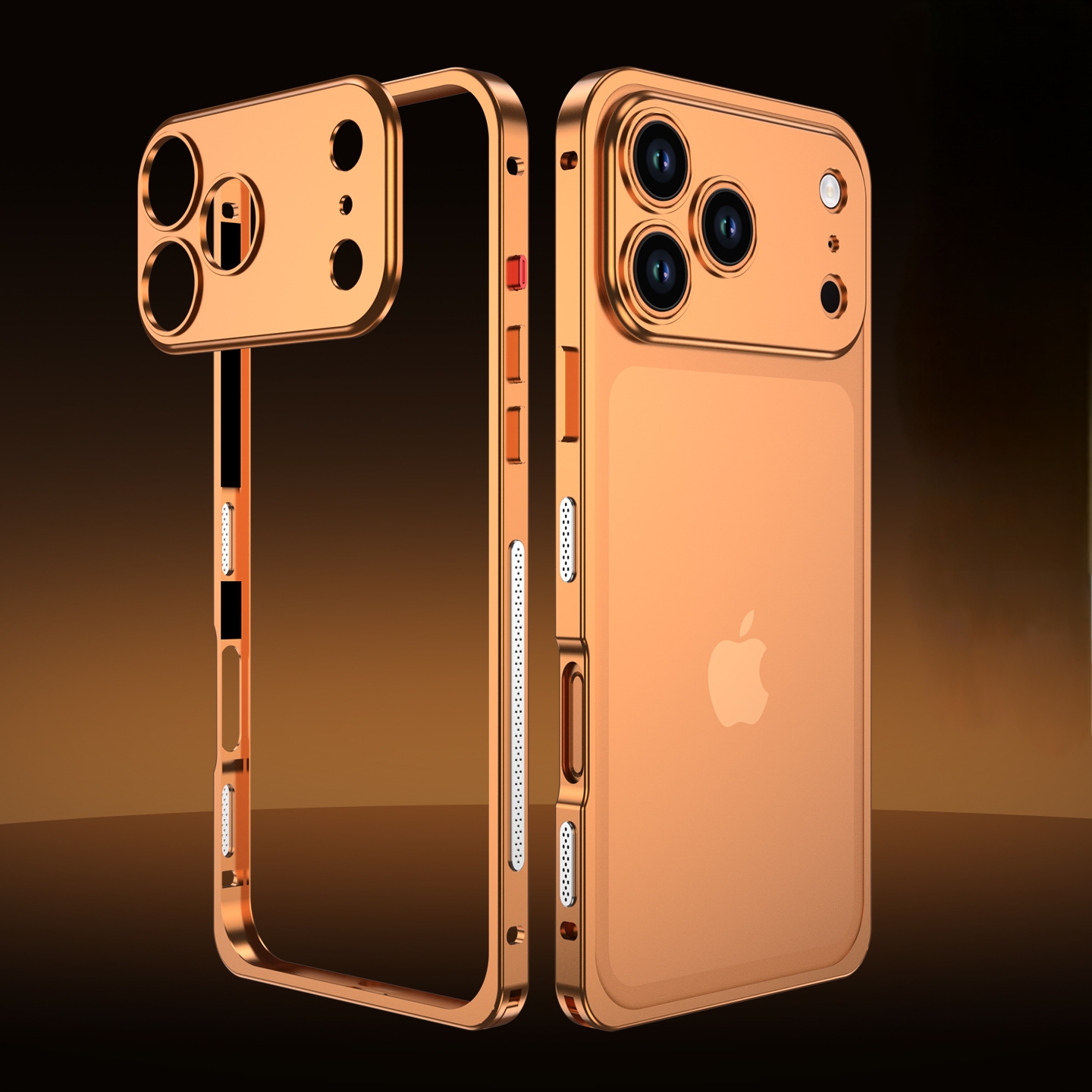 Metallic case iPhone 17 Pro Max design for iPhone 12 to 17 Pro Max