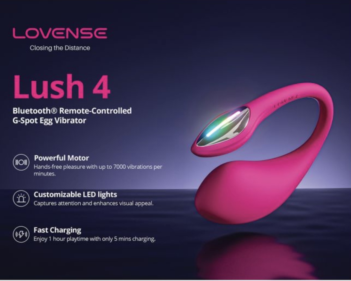 Lovense Lush 4.0 Bluetooth G-Spot Egg Pink