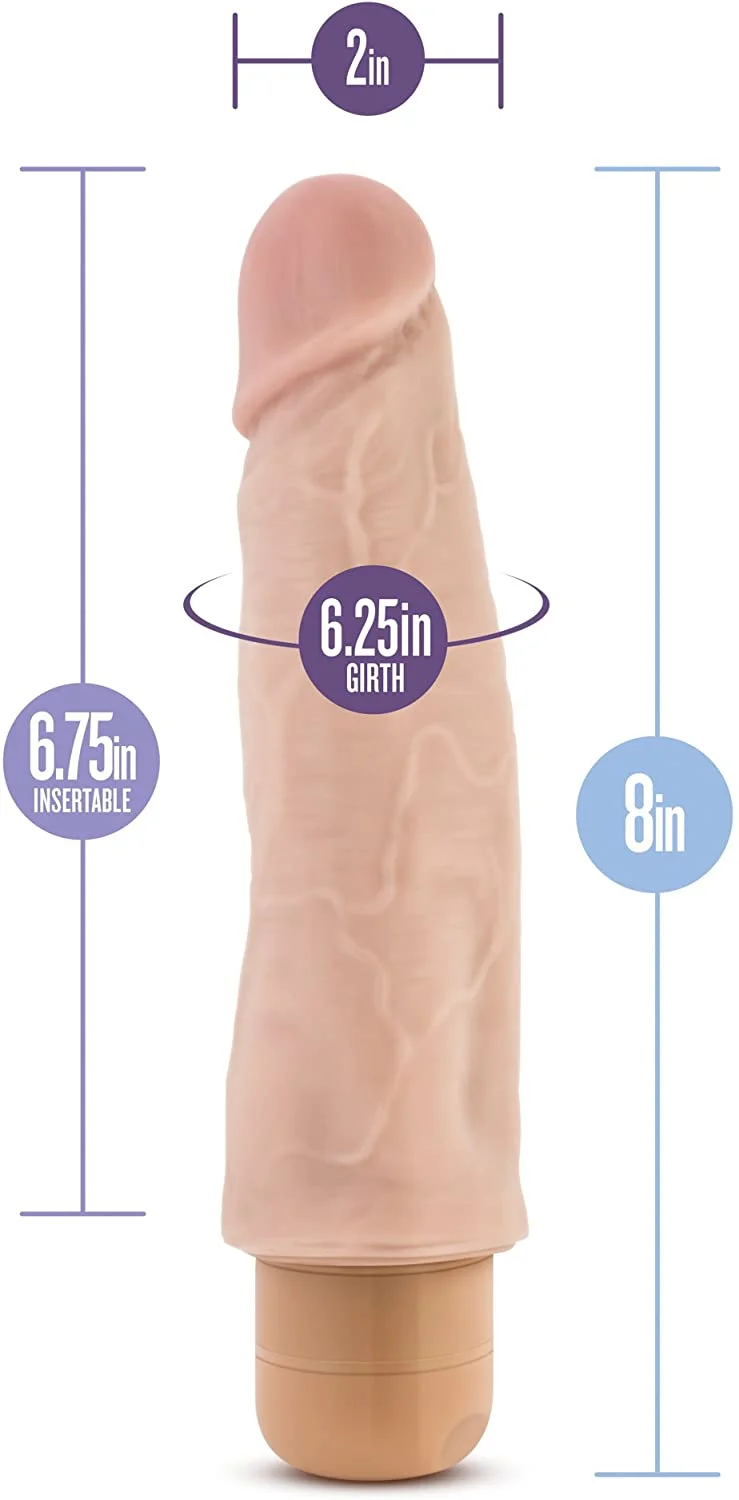 Dr. Skin Cock Vibe 14 Vibrador 8″ Vainilla