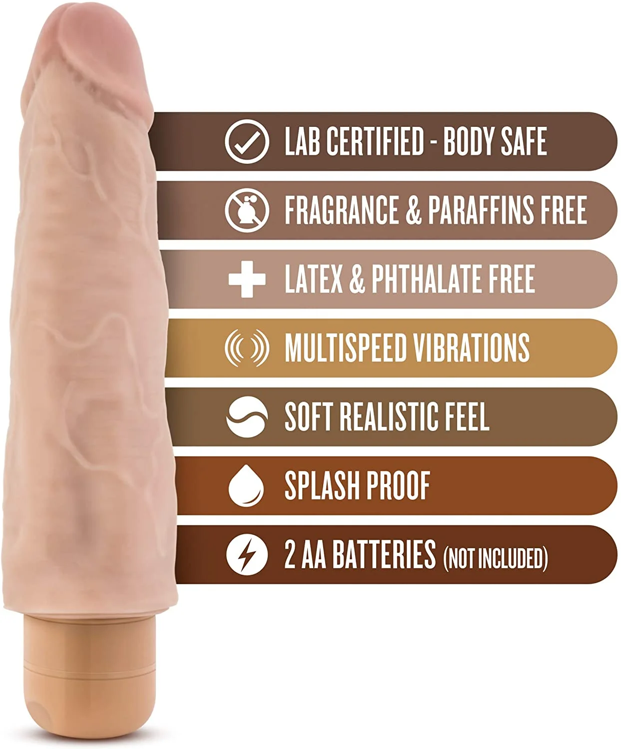 Dr. Skin Cock Vibe 14 Vibrador 8″ Vainilla