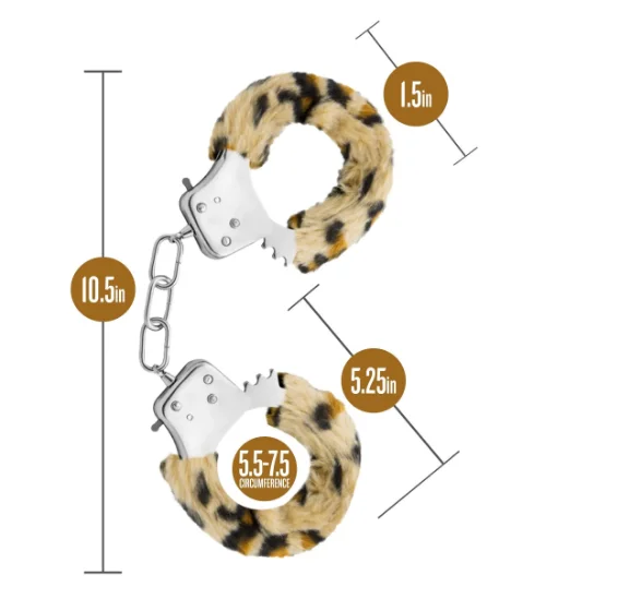 Temptasia Stainless Steel Beginner Cuffs - Leopard Print