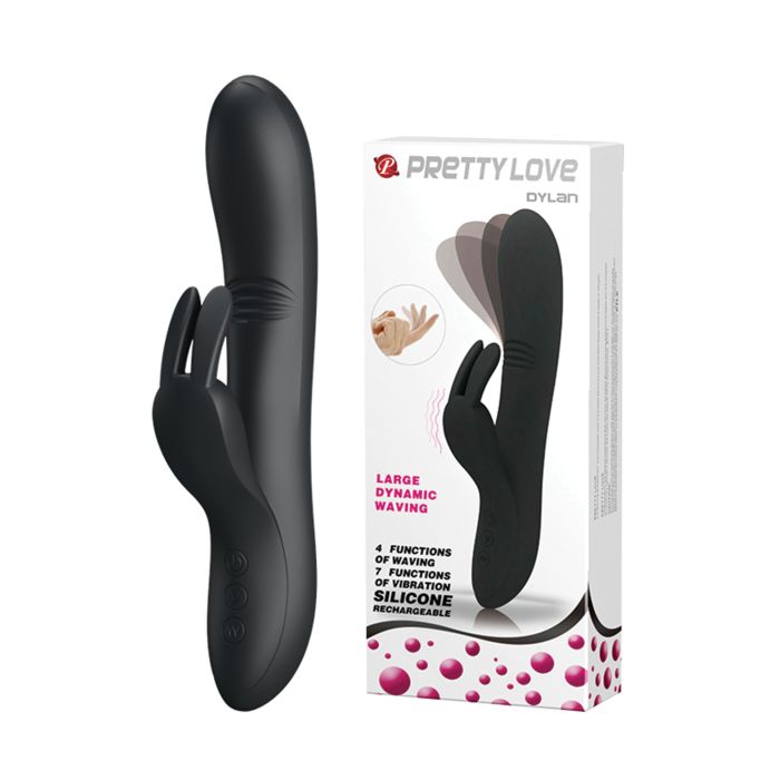 Pretty Love Dylan Bunny Ears Come Hither Rabbit 11 Function - Black