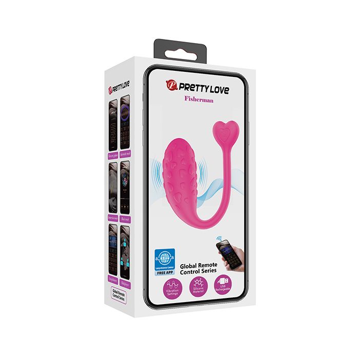 Pretty Love Fisherman Vibrating Egg - Hot Pink