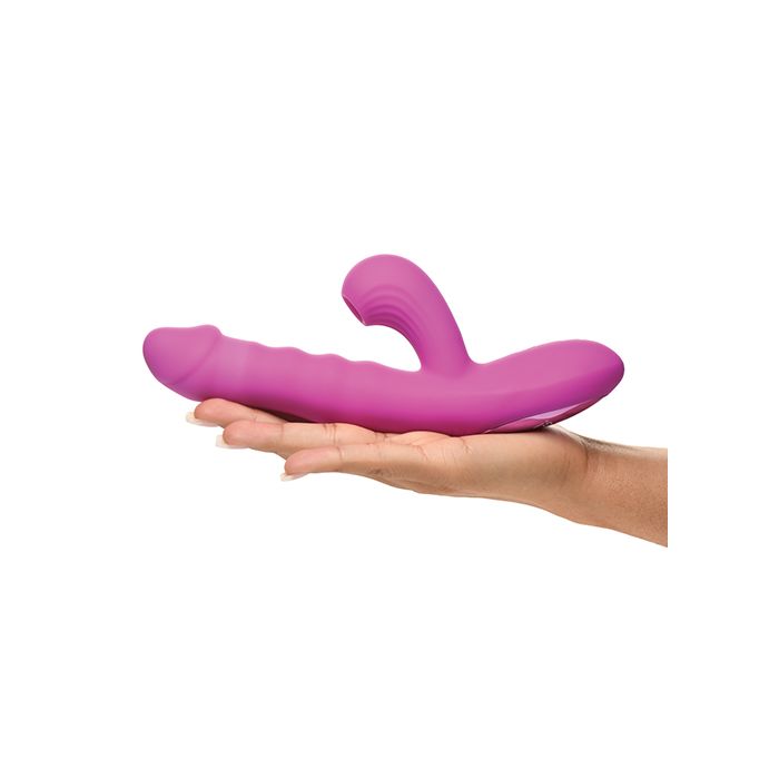 Bang! Thrusting & Sucking Rabbit Vibrator - Purple