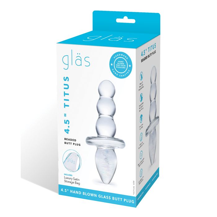 Glas Titus Beaded Glass Butt Plug