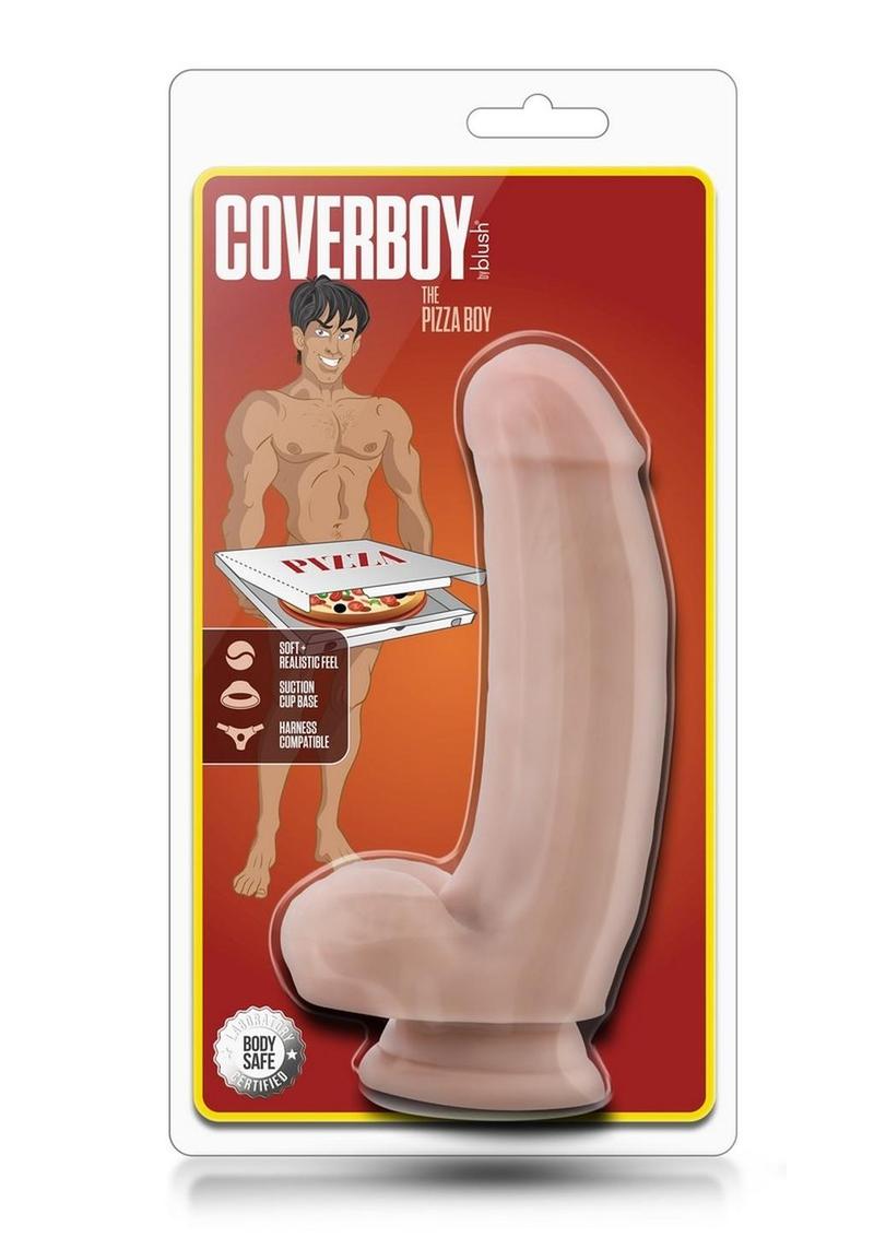 Coverboy The Pizza Boy Dildo with Balls 5in - Vanilla