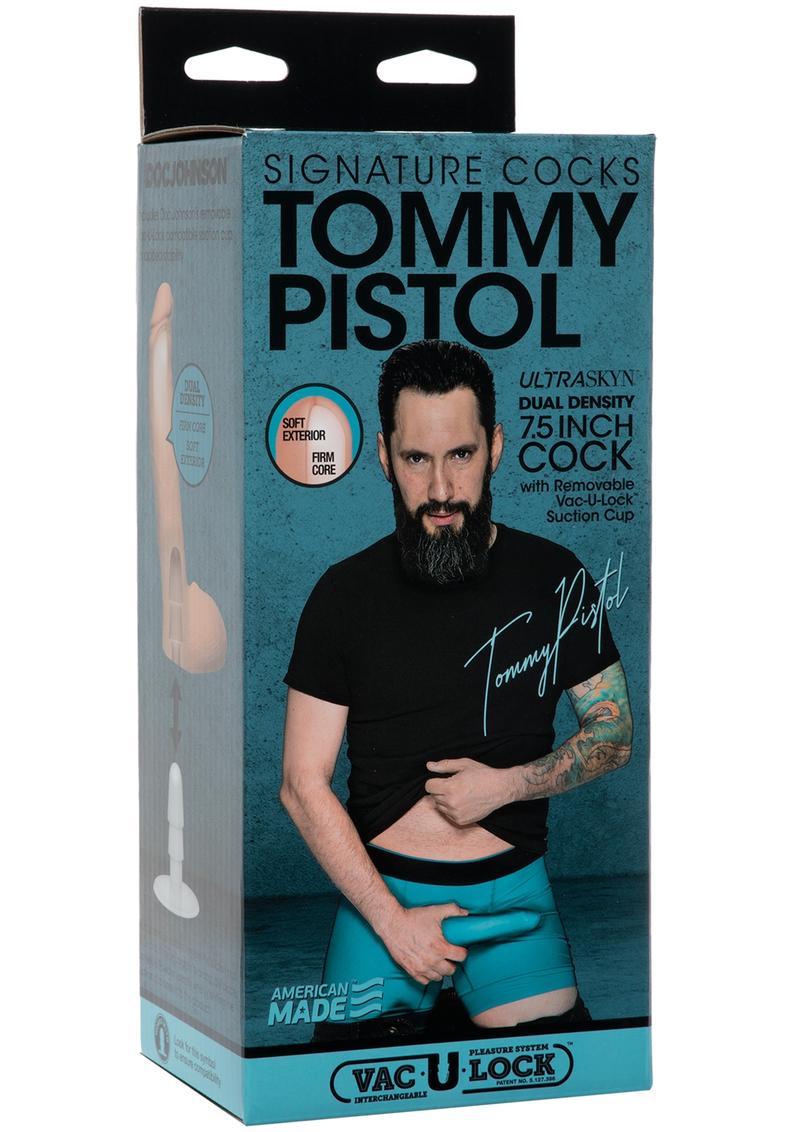 Signature Cocks Tommy Pistol Dildo 7.5in - Vanilla