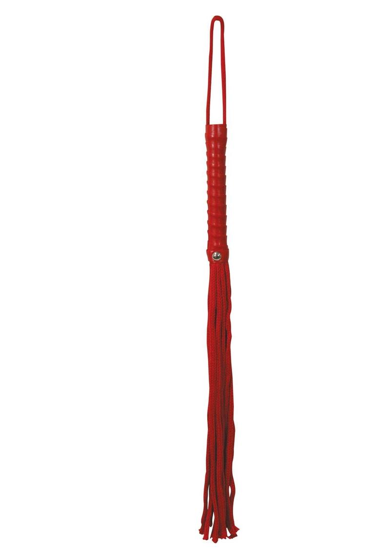 Sex & Mischief Red Rope Flogger - Red