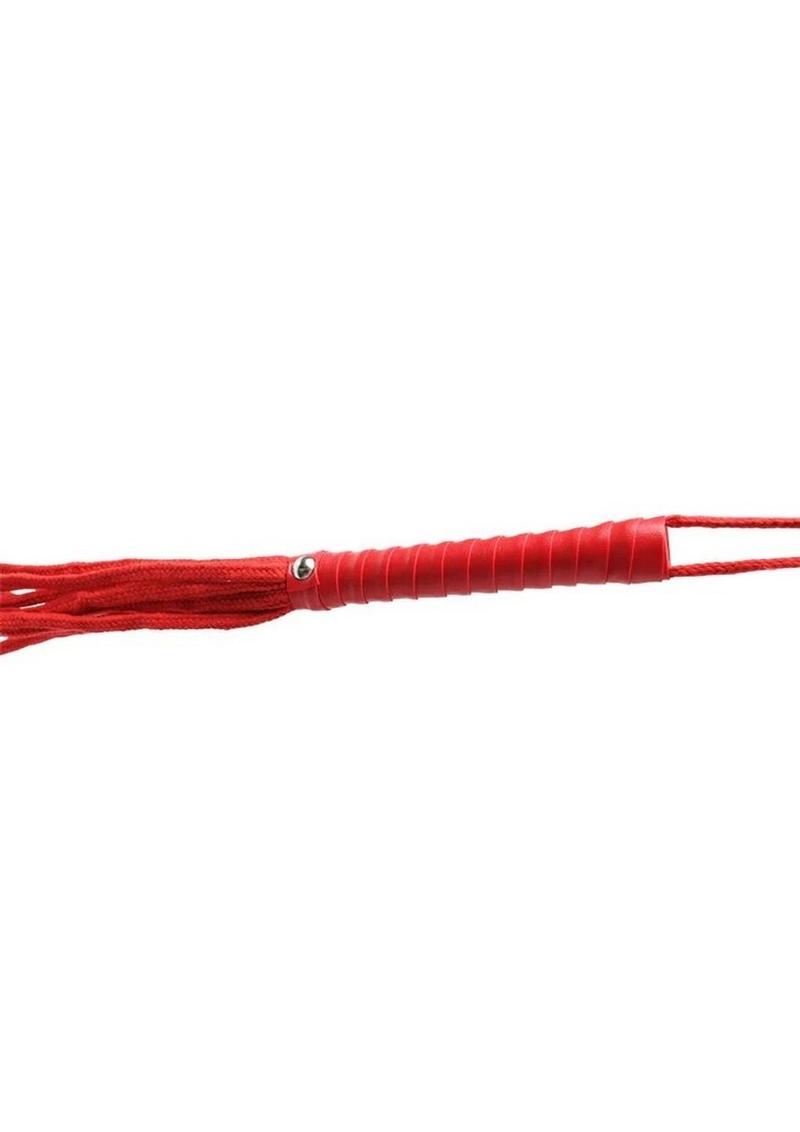 Sex & Mischief Red Rope Flogger - Red