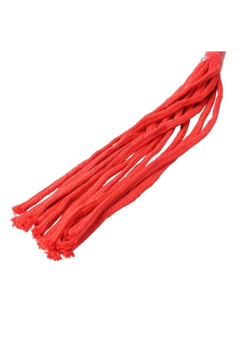 Sex & Mischief Red Rope Flogger - Red