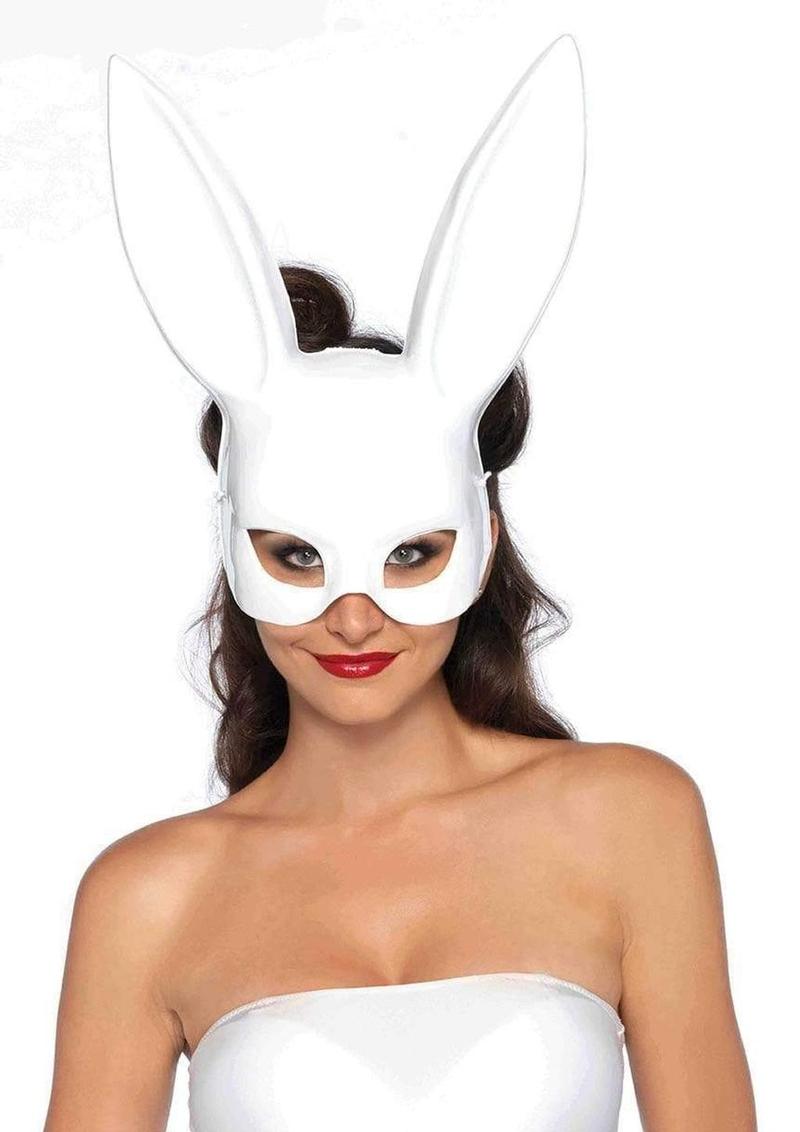 Leg Avenue Bondage Bunny Mask - OS - White